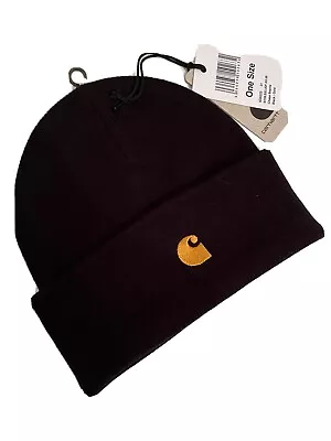 £15 • Buy Carhartt- Unisex- Chase- Beanie- Black/gold