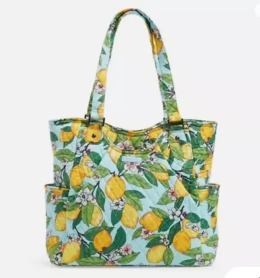 Vera Bradley Cotton Large Glenna Tote Bag In  Lemon Grove New • $39.99