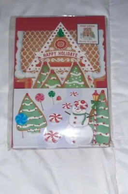 Gingerbread House Hallmark Christmas POP UP DECOR GREETING CARD W LIGHT & MUSIC • $6.99
