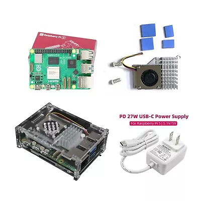 Raspberry Pi 5 Kit 4GB/8GB BCM2712 Processor 2.4GHz Quad-Core 64-Bit G5B02 • $155
