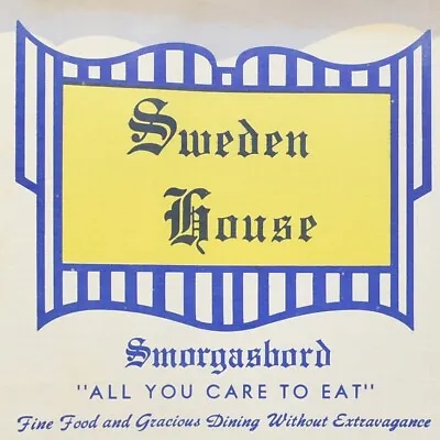 1960s Sweden House Restaurant Smorgasbord Bradenton Clearwater Ft Lauderdale FL • $40.25