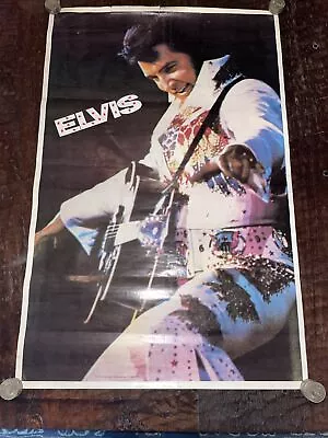 Large RARE ELVIS PRESLEY Poster 1972 Frank Kay Distributers 35  X 23  Jumpsuit • $29.99