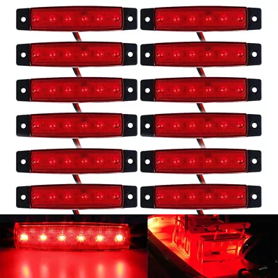 12 Pcs Marine Boat LED Deck Courtesy Lights Waterproof Red Stern Transom Lights • $16.95