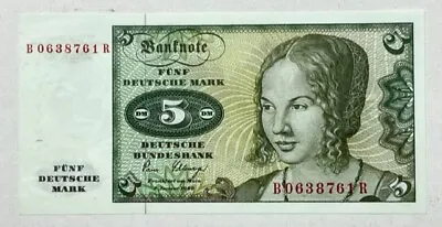 West GERMANY - 5 Deutsche Mark 1980 - Pick-30 - Gem Crisp Uncirculated • $12.50
