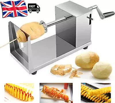 Spiral Potato Slicer Chipper Potato Chips Cutter Machine VegetableTornado Peeler • £13.99