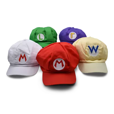 Super Mario Bros Luigi Wario Hat Cap Cosplay Costume Christmas Party Decor Gifts • $7.19