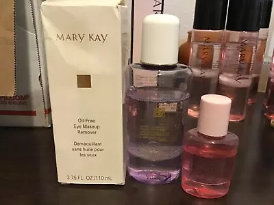 2 PC LOT Mary Kay OIL-FREE EYE MAKEUP REMOVER 3.75 + 1 Fl Oz - BNIB/NWOB - READ • $14.99