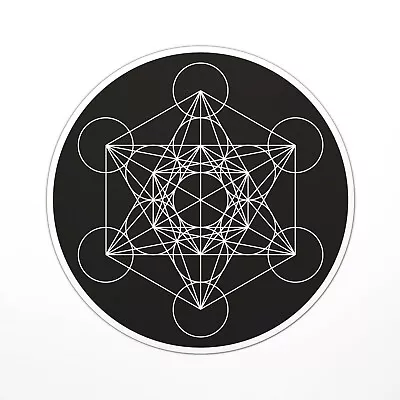 (076item#) Metatron's Cube Sticker (Sacred Geometry Zen) (4 Sizes) • $2.99