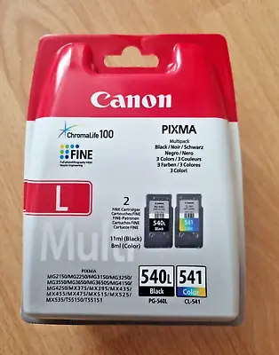 GENUINE CANON PG 540L CL 541 MULTIPACK Ink Cartridges PIXMA MG2150 • £34.99