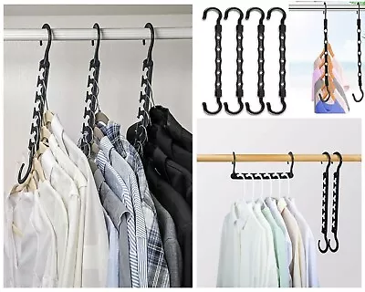 £2.33 • Buy 10X Space Saver Saving Wonder Magic Hanger Clothes Closet Organize Hook UK