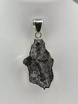 Sterling Silver Handmade Meteorite  Pendant-(Charles Albert)-1 X 2.25 Inch • $159.99