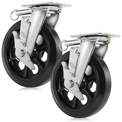 8  X 2  Heavy Duty Swivel Caster Wheels - Set Of 2 • $63.99