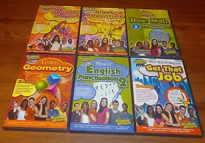 Standard Deviants Lot Of 6 DVDs Algebra Math Geometry English Punctuation • $14.99