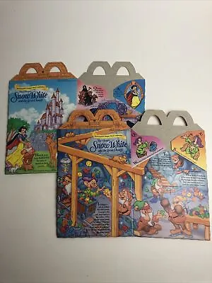 Lot Of 2 McDonalds Happy Meal Box Vintage Unused Disney Snow White  1992 • $9.98