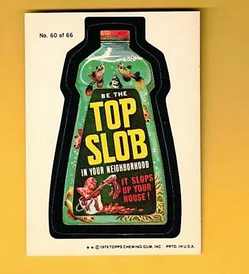 Wacky Packages Sticker (vintage)   Top Slob   Topps 1979  #60 • $2