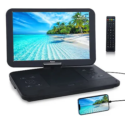 17.5  Portable Blu Ray DVD Player W/ 15.4  Screen HDMI 1080P MP4 Video USB SD  • $246.23