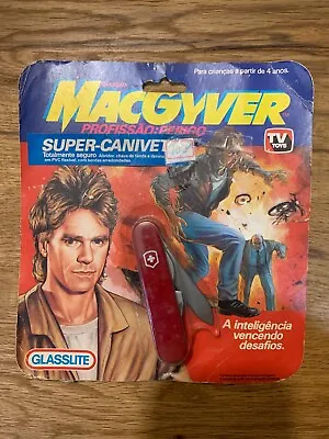 VERY RARE MacGYVER-SUPER POCKET KNIFE GLASSLITE BRAZIL CARDED 1993 • $349.99