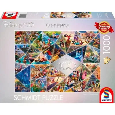 NEW SEALED Schmidt 57596 Disney 100th Celebration Mosaic 1000Pc Puzzle US SELLER • $35.95