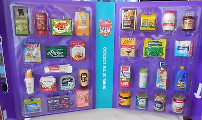 Coles Little Shop Mini Collectables - Full Set 30 Minis & Collector's Case • $75