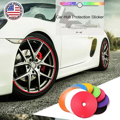 26FT Car Wheels Hub Rim Edge Protector Ring Tire Guard Sticker Rubber Strip Line • $13.99