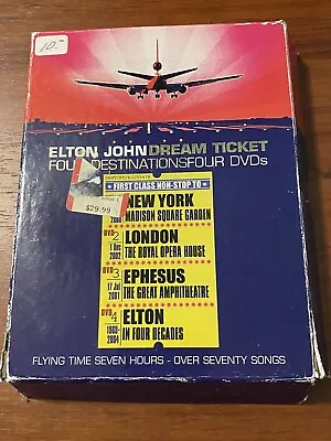 ELTON JOHN Dream Ticket Live 4 DVD Box Set With Booklet • $6.99