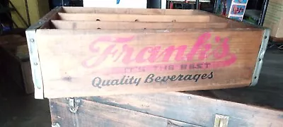 Vintage Franks Wooden Soda Crate Philadelphia PA 18 X 13.25 Inches Nice Shape • $25