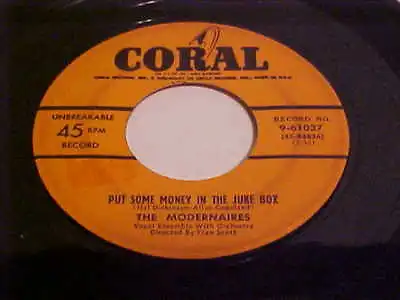 Rare 45 Rpm The Modernaires Rock-a-bye Boogie Put Some Money In The Juke Box  • $5