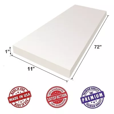 Upholstery Visco Memory 1 H X 11 W X 72 L Foam Sheet 3.5 Lb Density -... • $89.38