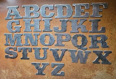 Full Set 2.5  Tall Rustic Metal Letters Saddlebag Font A Through Z (26 Total) • $90