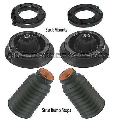 Mercedes W203 Front Strut Mounts + Bump Stops Boot 2033200944 + 2033200273 Set 8 • $146.95