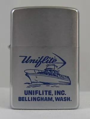 Vintage Zippo 1970 Nautical Lighter Uniflite Boats BELLINGHAM WASHINGTON • $51