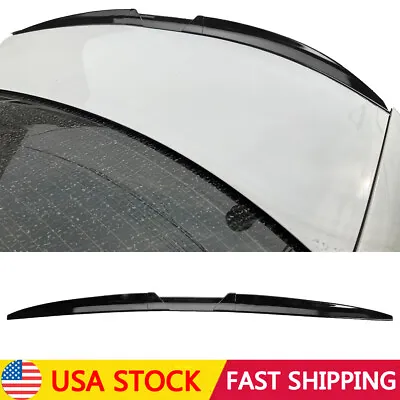 Gloss Black Adjustable Rear Trunk Spoiler Lip Roof Tail Wing Universal For Sedan • $35.96