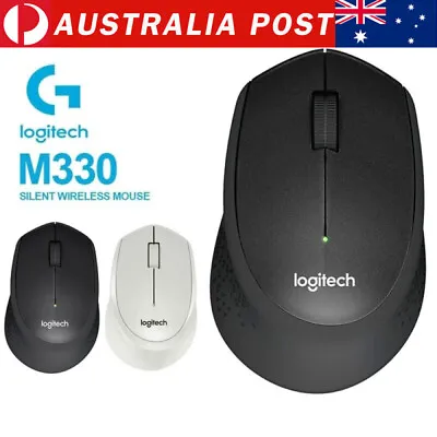$10.99 • Buy Logitech M330 Wireless Mouse Mice 2.4Ghz USB Ergonomic Gaming Optical Mouse AU