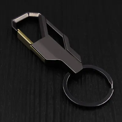 $6.55 • Buy Fashion Men Alloy Metal Keyfob Gift Car Keyring Key Chain Ring Accessories Black