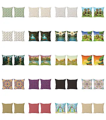 Ambesonne Colorful Fun Cushion Cover Set Of 2 For Couch And Bed In 4 Sizes • $13.99