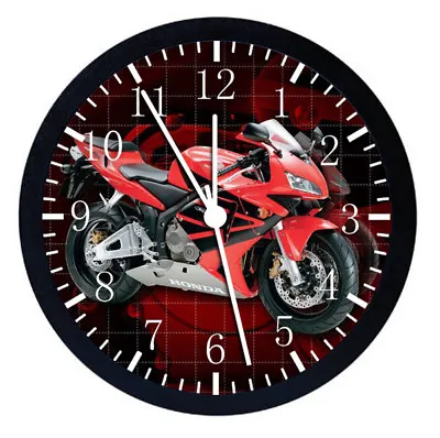 Honda Motorcycle Black Frame Wall Clock Nice For Decor Or Gifts W45 • $19.95