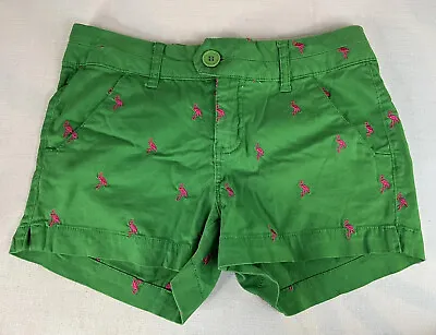 Freestyle Revolution Women’s Green Flamingo Embroidered Shorts Juniors Size 7 • $10