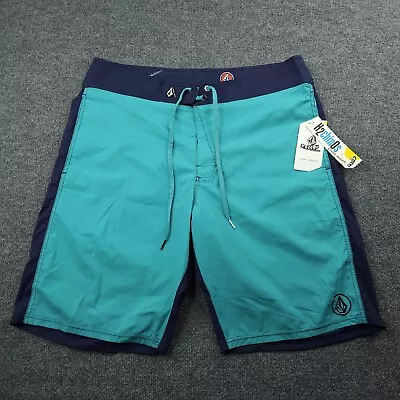 Volcom Shorts Mens 36 Blue Los Pockitos Boardies Board Short Pur Function • $21.60