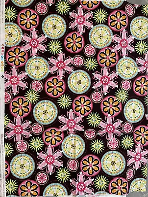 RARE OOP FABRIC Michael Miller Fabrics Carnival Bloom 3/4 Yard • $22.95