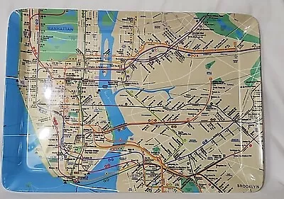 Collectors MTA NYC Subway Map Melamine Tray 15.25 W X 11 T EUC • $10