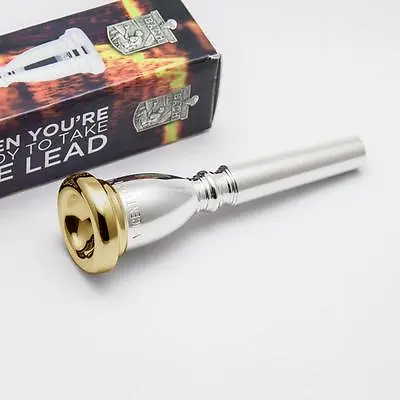 Bach 24K Gold Rim & Cup Commercial Trumpet Mouthpiece 10-1/2S (aka 10.5S 10HS) • $159.84