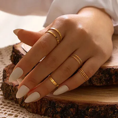 Retro Simple Above Knuckle Rings Midi Finger Rings 10pcs Set Jewellery Gifts • £2.89