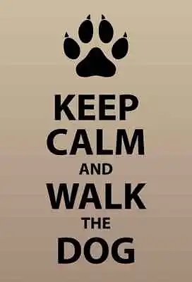 Sheet Metal Sign 20x30 Cm Keep Calm And Walk The Dog • £12.87