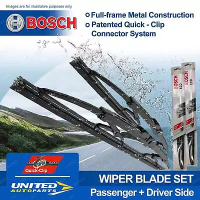 Bosch Front Pair Wiper Blades For Hyundai Accent Elantra Genesis I30 PD I40 VF • $31.23