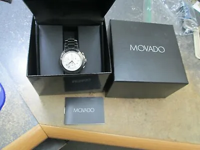 Movado SERIES 800 CHRONOGRAPH Running Men's WRIST Watch WITH BOX & BOOKLET • $495