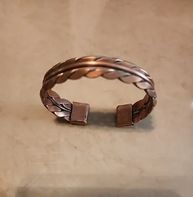 Vintage South Western Solid Copper Cuff Bracelet Nice Weight • $23