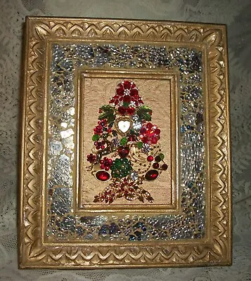Vintage Jewelry Art Framed Christmas Tree  ***FREE SHIPPING*** 416 • $75