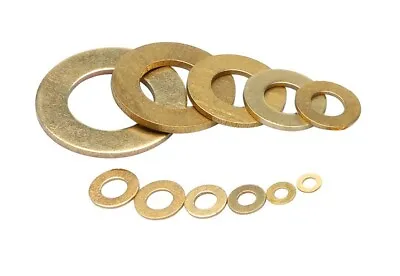 M3 M4 M5 M6 M8 M10 M12 M16 M20 Brass Form A Washers Plain Washer • £2.41