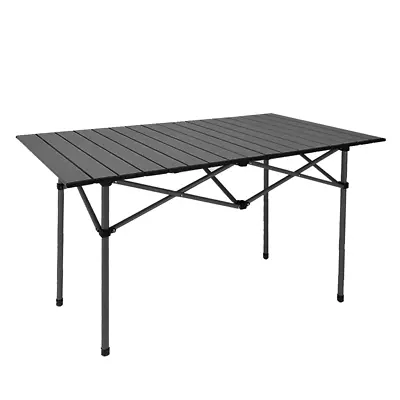 Roll Up Camping Table Aluminium Foldable Portable Picnic Outdoor BBQ Tool Desk • $33.99