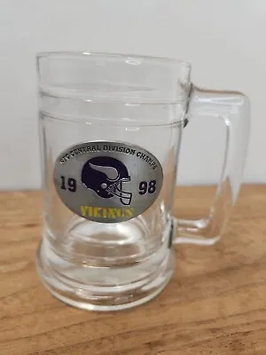 1998 NFL Minnesota Viking NFC Central Division Champs Glass Beer Mug 5.25  EUC • $9.99